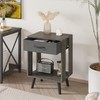 GYIIYUO Nightstands Set of 2 with Black Fabric Storage Drawer