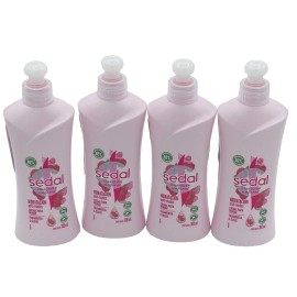 SEDAL 4 CREMAS PARA PEINAR , HIDRATACION ANTI-NUDOS FRAMBUESA & OLEOS, 300 ML.