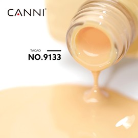 CANNI Pastel Yellow Gel Nail Polish, 1Pcs Pale Light Yellow Gel Polish Butter Neon Yellow Color Nail Polish Gel High Gloss Soak Off U V Gel Nail French Nail Manicure Salon DIY