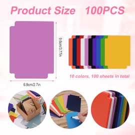 Pack of 100 Card Dividers, 93 x 69 mm Card Separator Trading Cards, Plastic MTG Card Divider Cards, Sorting Tabs for Games, Sports, Storage Boxes, Folders (10 Colours)