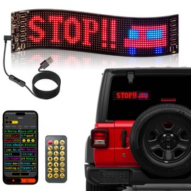 Programmable LED Matrix Panel for Advertising & DIY Use,15"x4" 5V LED Sign for Car Business Shop Bar Party Festival Home Decor,App & Remote Control