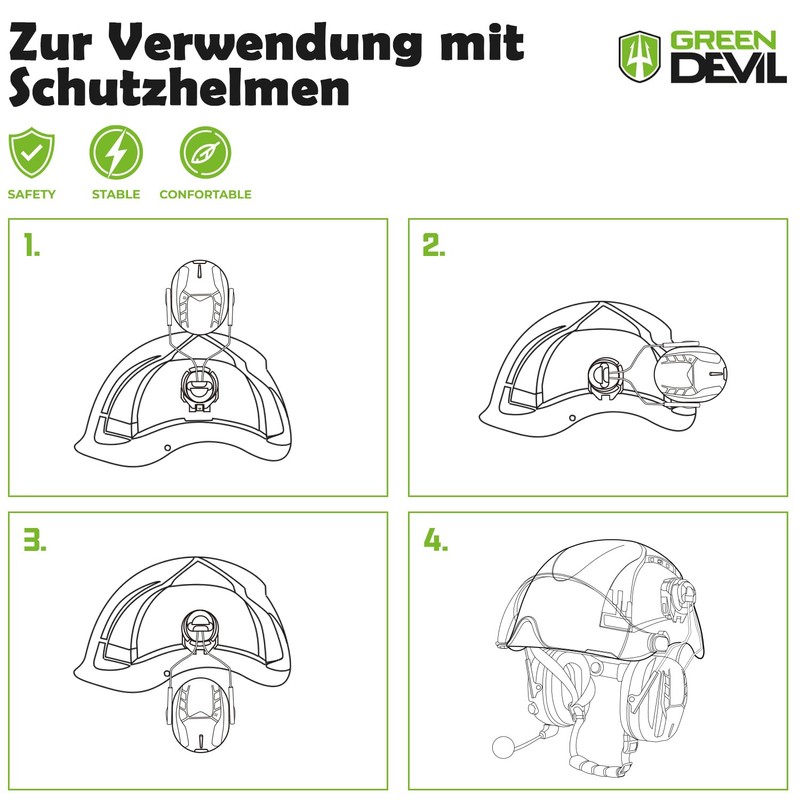 GREEN DEVIL Shield LD Active Hearing Protection - Electronic Hearing