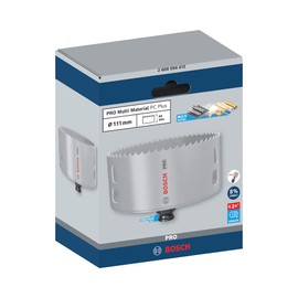 Bosch 1 x Pro Multi Material Power Change Plus Hole Saw (for Softwood, Drywall, Diameter 111 mm, Professional Accessory Rotary Drill/Drivers)
