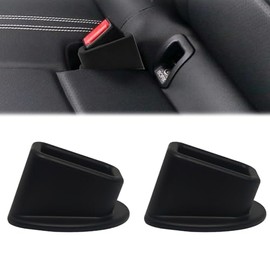 2 soportes de hebilla de cinturón de seguridad de silicona, para cinturón de seguridad trasero de coche, mantiene el soporte del receptáculo en posición vertical para niños, protector de