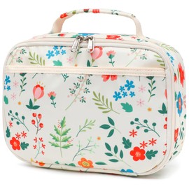 Kids Lunch Box Boys Girls Insulated Lunch Cooler Bag Reusable Lunch Tote Kit for School Travel(Flower)
