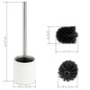 bremermann Toilet Brush Stainless Steel Painted Glass Insert Includes 3x