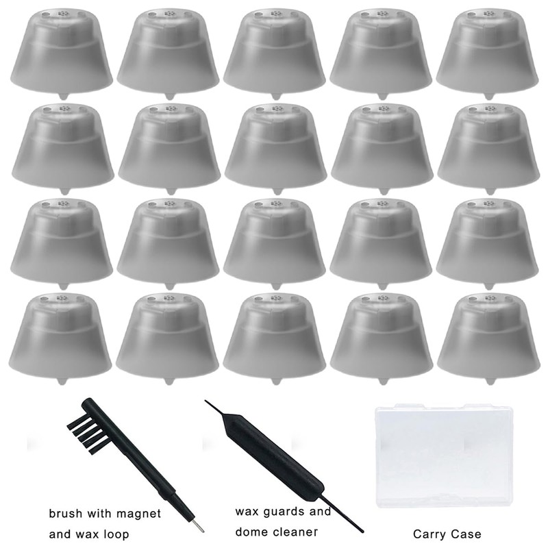 20 Pieces Click Sleeve Vented 2.0 Domes for Connexx/Siemens/Signia and
