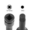 uxcell 1/2" Drive x M12 (12mm) Impact Triple Square Spline