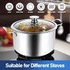 Aufranc 10-Piece Pots and Pans Set, Stainless Steel Cookware Set-
