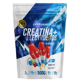 Euphoric Creatina Monohidratada con Electrolitos en Polvo | 500g | 5g Creatina + Sodio, Potasio y Magnesio por Porción | 50 Servicios | Sin Azúcar Aña