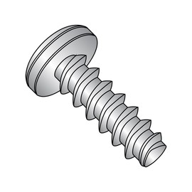 410 Stainless Steel Thread Rolling Screw for Plastic, Passivated Finish, Pan Head, Phillips Drive, #6-19 Thread Size, 3/8" Length (Pack of 50)