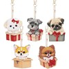 Diamond Art Keychain Set of 5 Puppy Pattern Double Sided