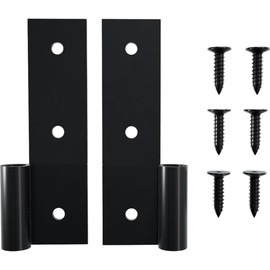 SteelTek Flat Hinge with 0" Offset (Sold as Pair), 304 Stainless Steel, Powder Coated Black