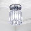 FRIXCHUR Small Chandelier Crystal Ceiling Light Semi Flush Mount Ceiling