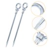 WHAMVOX 4 Pcs Galvanized Carbon Steel Ground Pegs for Camping