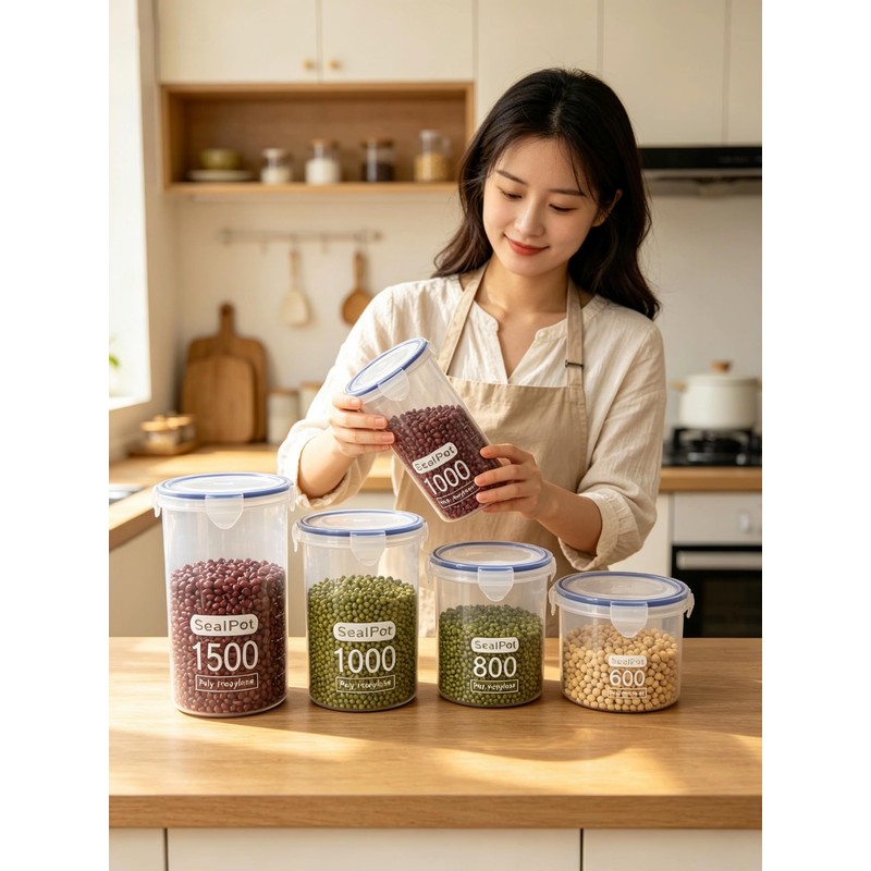 Boxdljh Food Storage Containers Set for 4 Pack, Freezer Containers