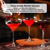 YARYOUNG 12Oz Martini Glasses Set of 6 Dishwasher Safe Long