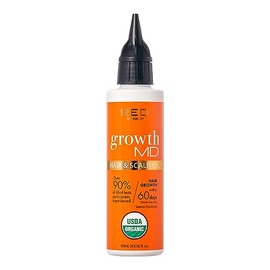 Red by Kiss Growth MD - Aceite para el cabello y el cuero cabelludo, nutritivo, fortalecedor, engrosante, hidratante, 4.5 onzas líquidas, fabricado con ingredientes 100% naturales, aceites orgánicos certificados por USDA, sin OMG