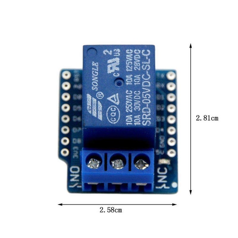Relay Shield for WeMos D1 Mini ESP8266 Development Board by