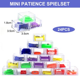 TNSLAND Pack of 24 Patience Games for Children Party Bags Children's Birthday Party Favours Skill Game Puzzle Games Patience Game Mini Games Birthday Thinking Game from 4 5 6 7 8 9 Years and Adults