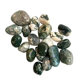 VIE Tumbled Crystals, 250g Pack, Moss Agate