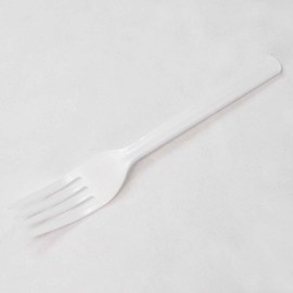 Yanagi Products Y-304 Fork, 6.3 inches (16 cm), Pack of 100, Poly-Enclosed, Biomass, White