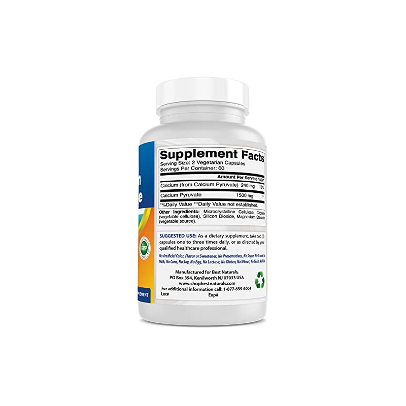 1 piruvato de calcio 750 mg cápsula por Best Naturals