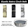 SamHeng Women Wide Sequin Belt Glitter Elastic Stretchy Waistband Cinch