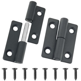 ITROLLE 2PCS 50x36x2mm Black Lift Off Hinge Stainless Steel 304 Lift Off Hinges Detachable Slip Joint Small Flag Hinges Rising Butt Door Hinges, Left Handedness