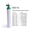 Oxiplus Tanque De Oxigeno 682lt Kit Completo Portatil Con Carrito