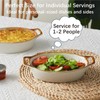 ONEMORE Au Gratin Baking Dish Oval Ceramic White Small Casserole