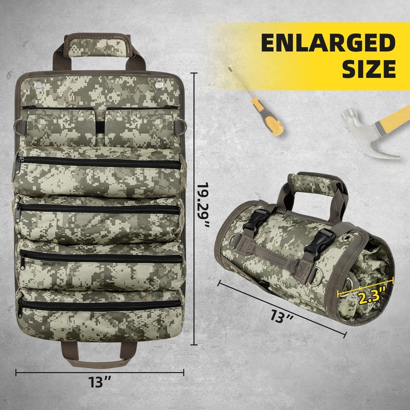 Tool Bag, UUP Heavy Duty Roll Up Tool Bag for