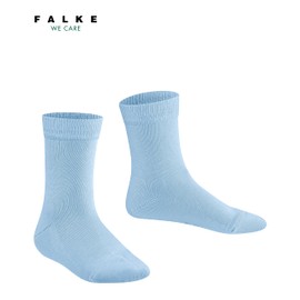 FALKE Unisex Children's Family Socks Breathable Cotton Reinforced Children's Socks Short Durable Skin-Friendly Non-Slip Plain 1 Pair, Blue (Crystal Blue 6290) new - environmentally friendly
