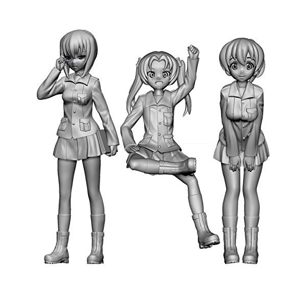 プラッツ ガールズ&パンツァー最終章 1/35 大洗女子学園 カメさんチーム フィギュアセット