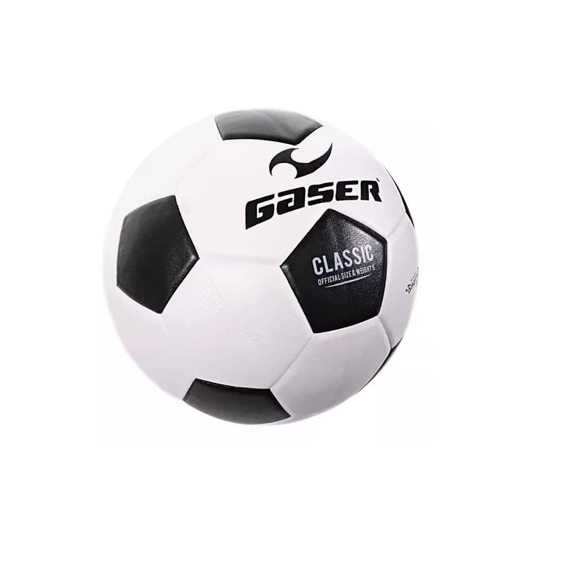 Gaser Balón Futbol Classic Laminado Mate (No. 5, Blanco con