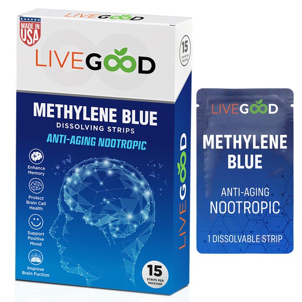 LIVEGOOD Methylene Blue, Methylene Blue for Humans, Brain Supplements for