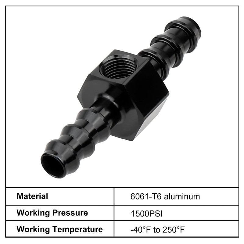 EVIL ENERGY 5/16 Barb Fuel Pressure Gauge Fitting Adapter with