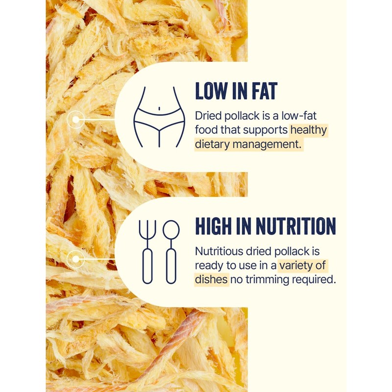 NICE WITCH'S Dried Shredded Pollack 170g / 6oz 황태채