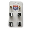 Set of 4 Valve Caps + 2 Bicycle Adapters -