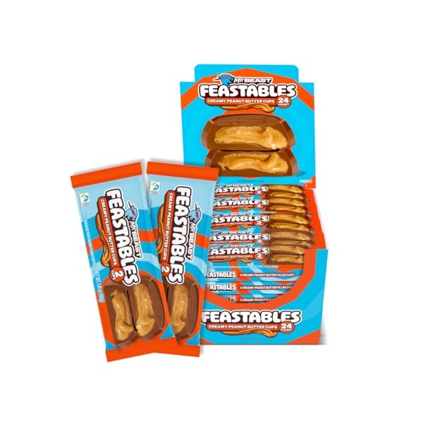 Feastables Peanut Butter Cups 20g, 2-pack, 24 count