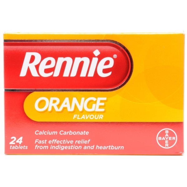 Rennie Indigestion and Heartburn Relief (Orange 2 x 24 Pack)