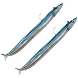 Fiiish Crazy Sand Eel Double Combo Off Shore - 15cm, 20g - Bleu Nacre - 2pc/pk