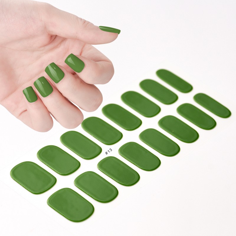 Semi-Cured Gel Nail Strips for DIY Manicure – 14/16 Full-Cover