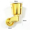 TOOLDO 2PCS Solid Brass Universal Furniture Casters Polished Antique Cup