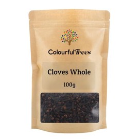 Whole Cloves 100g – Premium Grade by Colourful Trees | for Tea, Cooking, Infused Water & Blends