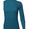 Basic Solid Soft Cotton Long Sleeve Mock Neck Top Shirts