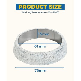 UBOG Exhaust Gasket,Car Accessories Exhaust Flange Gasket,2 Inch 2.25 Inch 2.5 Inch 3 Inch Exhaust Manifold Gasket,Car Exhaust Donut Gasket Seal Ring Replacement,Suitable for Cars Trucks (2.5inch)