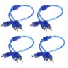 Unbranded 4Pcs RCA Y Splitter Audio Jack Cable Adapter 1