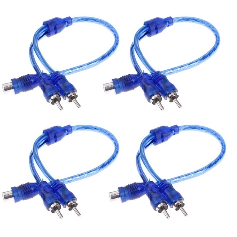 Unbranded 4Pcs RCA Y Splitter Audio Jack Cable Adapter 1