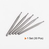 sourcing map 30pcs Diamond Grinding Burrs Carving Bits 1.5mm Ball